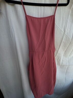 SHEIN Dusty Rose Spaghetti Strap Mini Dress